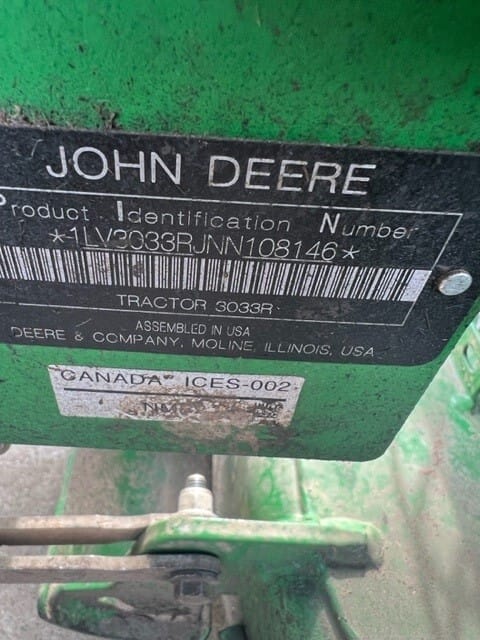 2022 John Deere 3033R