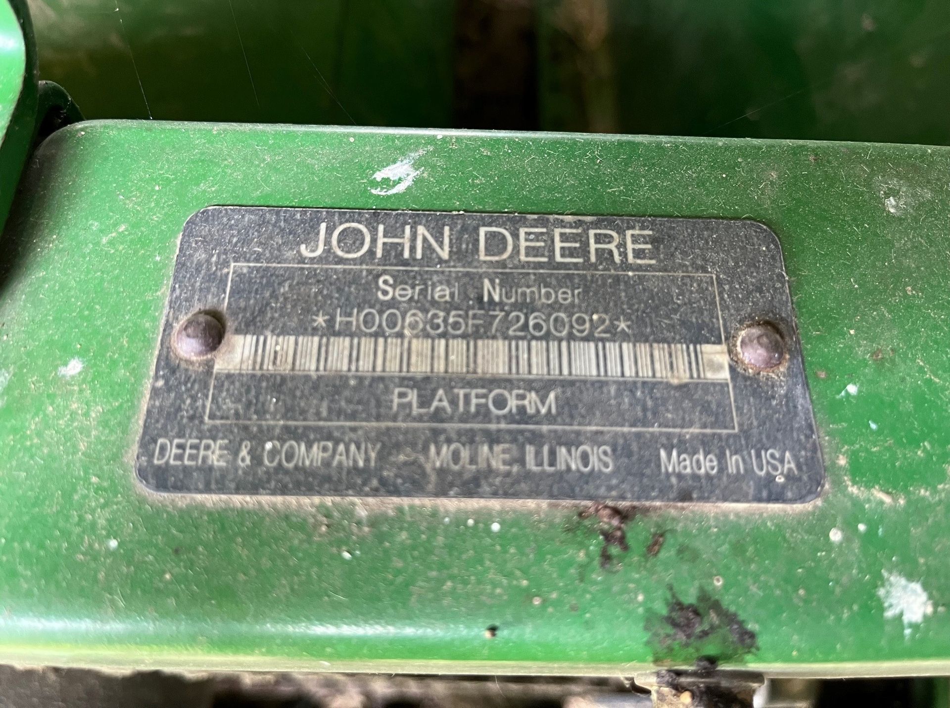 2008 John Deere 635F