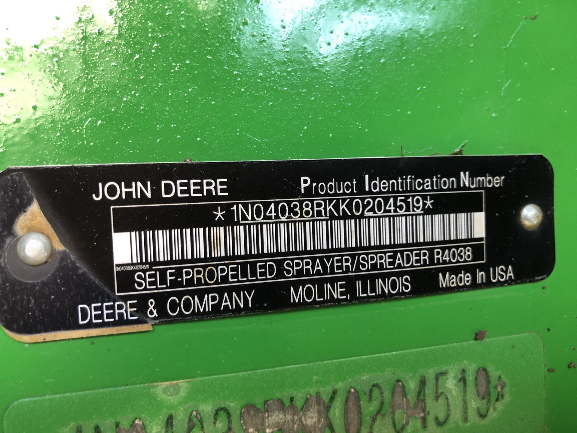 2020 John Deere R4038