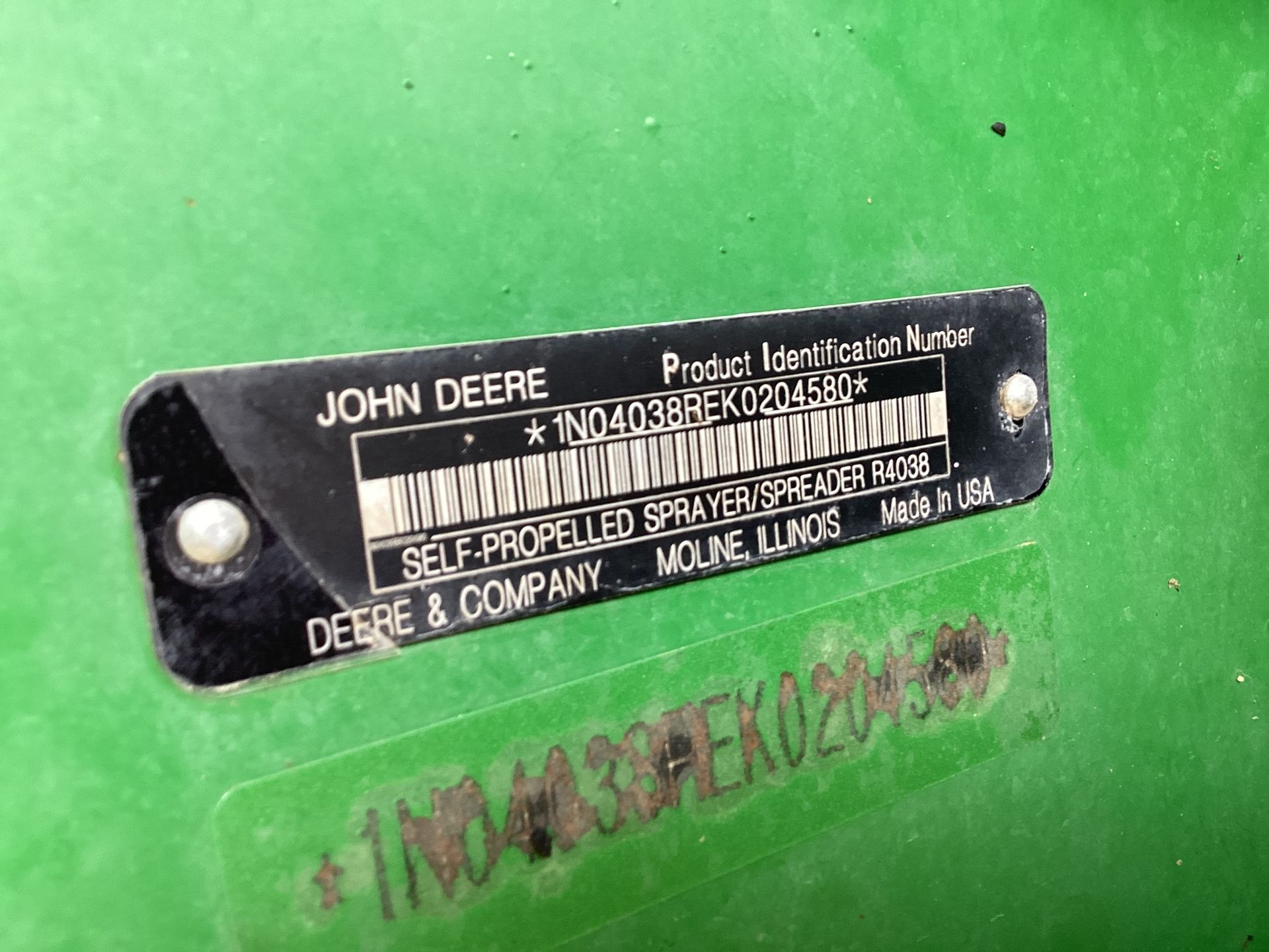 2019 John Deere R4038