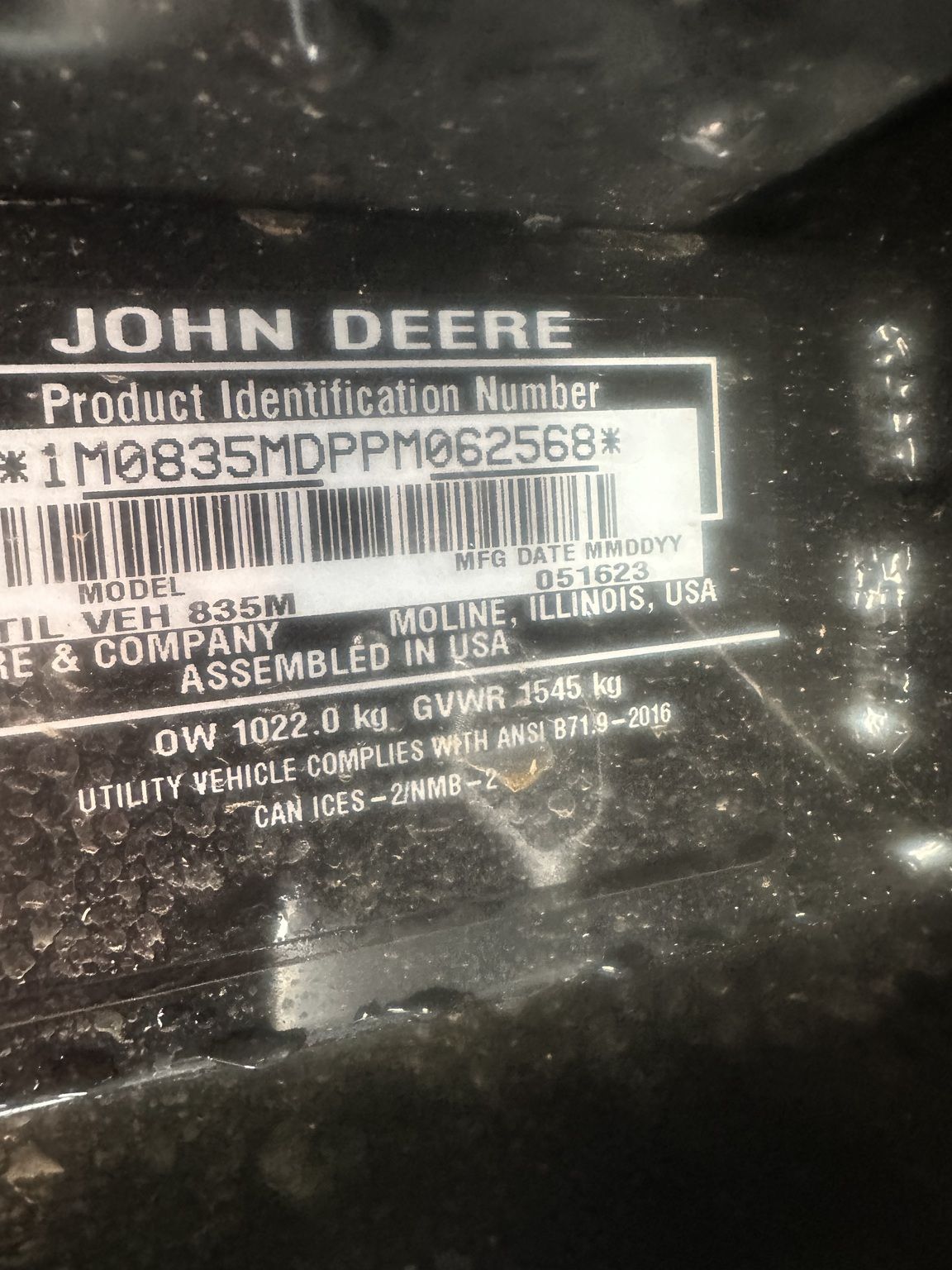 2023 John Deere XUV 835M