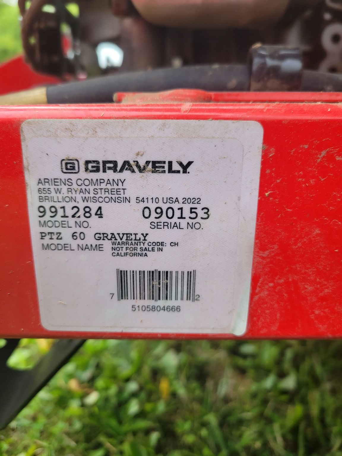 2022 Gravely Pro-Turn ZX60