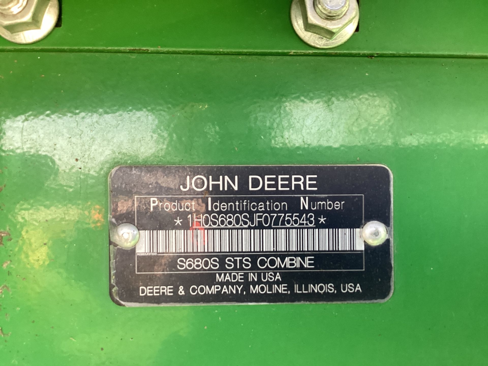 2015 John Deere S680