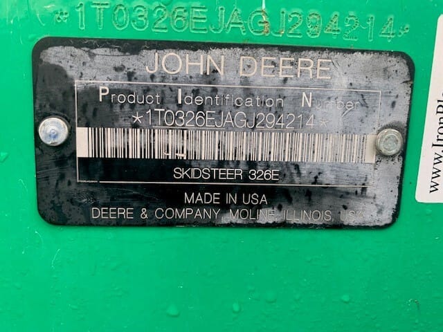 2016 John Deere 326E