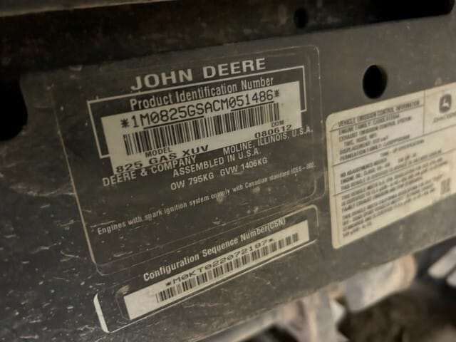 2012 John Deere XUV 825I OLIVE