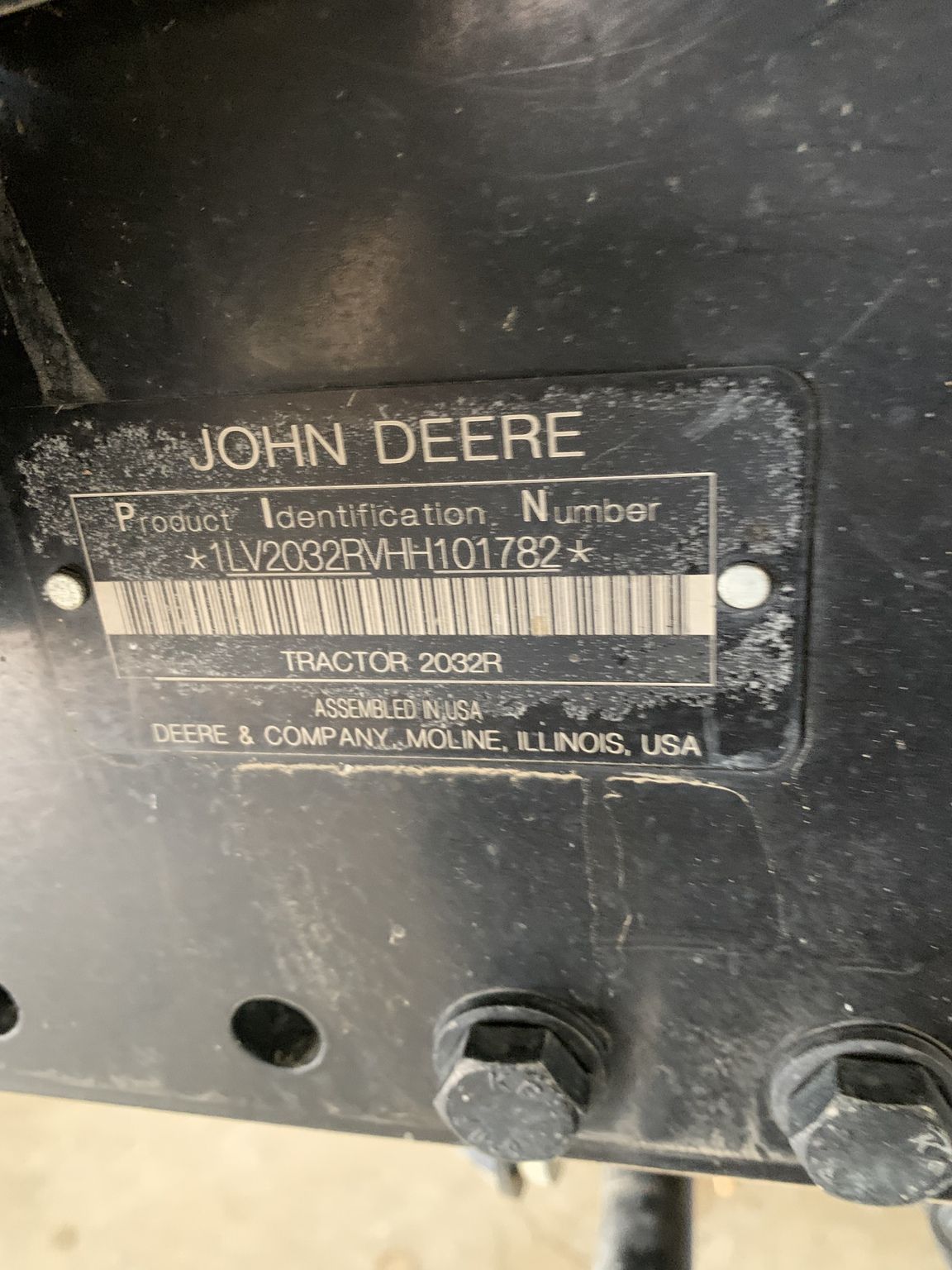 2017 John Deere 2032R