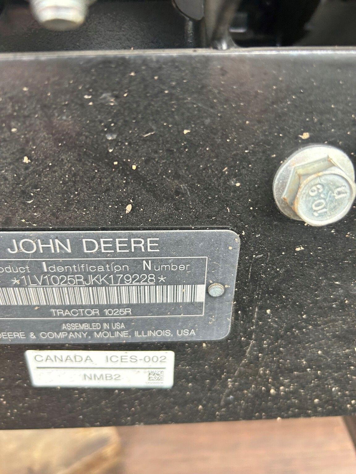 2019 John Deere 1025R