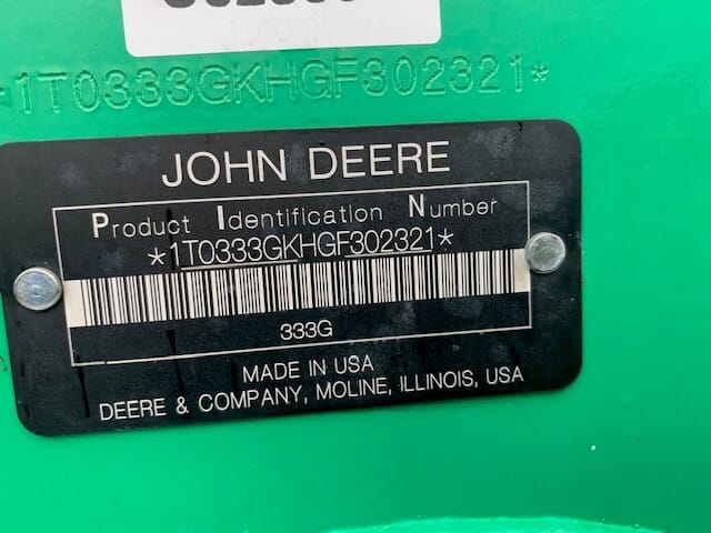 2016 John Deere 333G