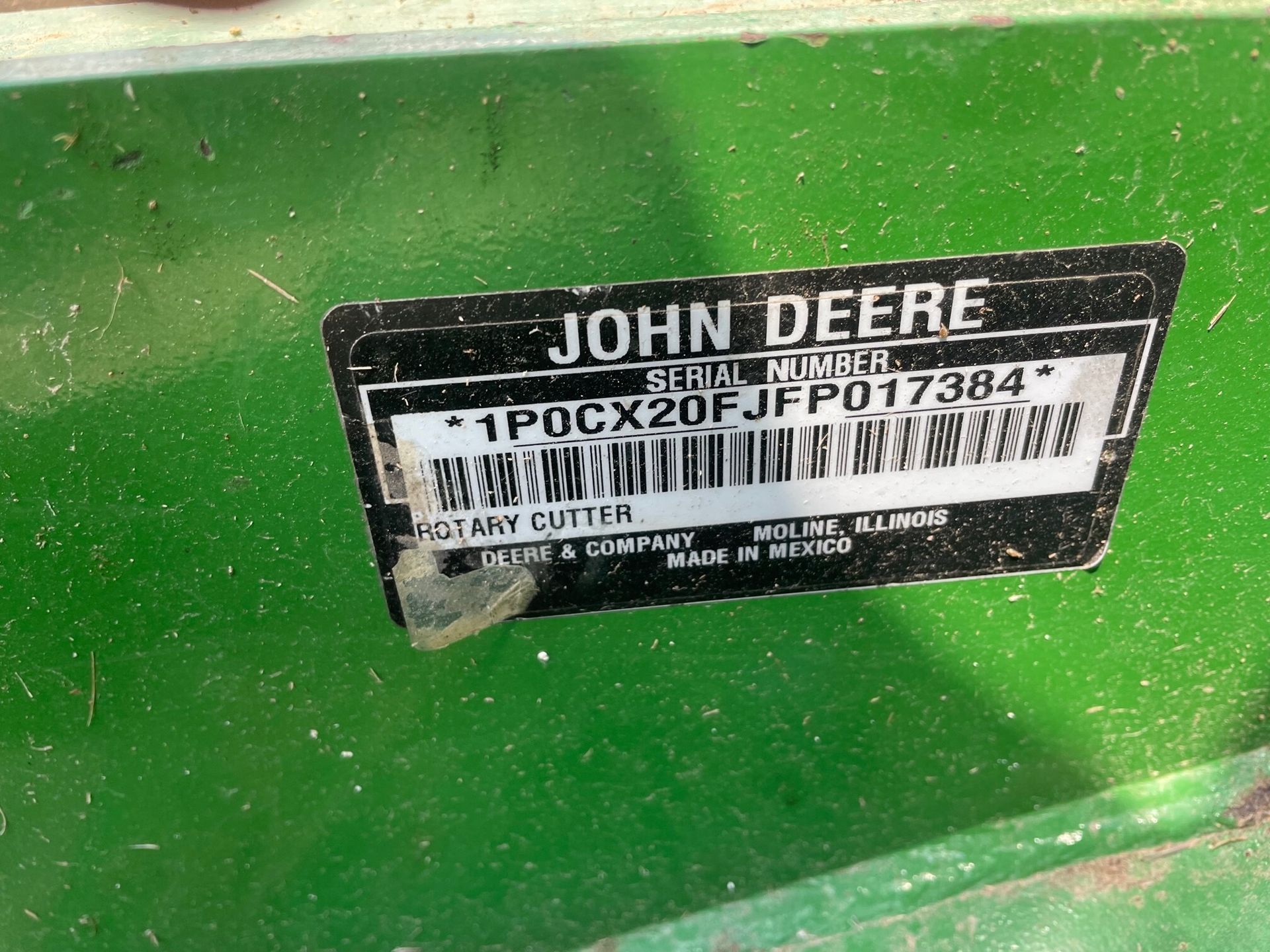 2015 John Deere CX20F