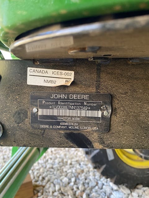 2022 John Deere 3038E