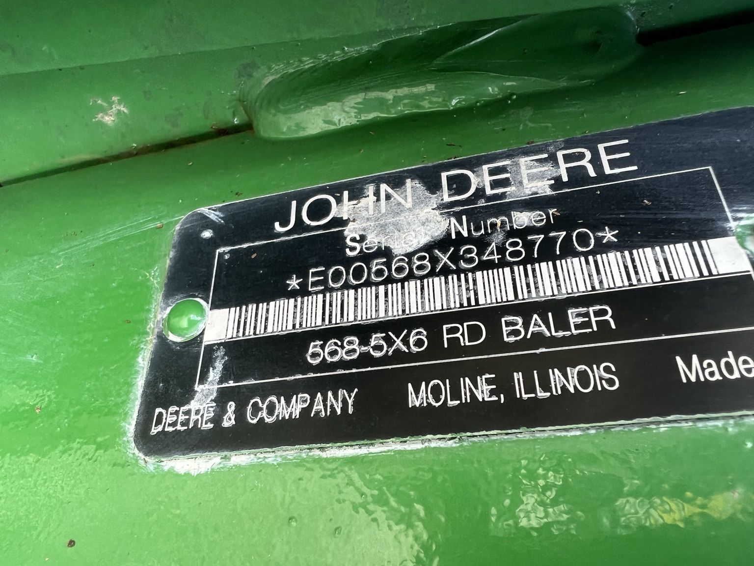 2008 John Deere 568
