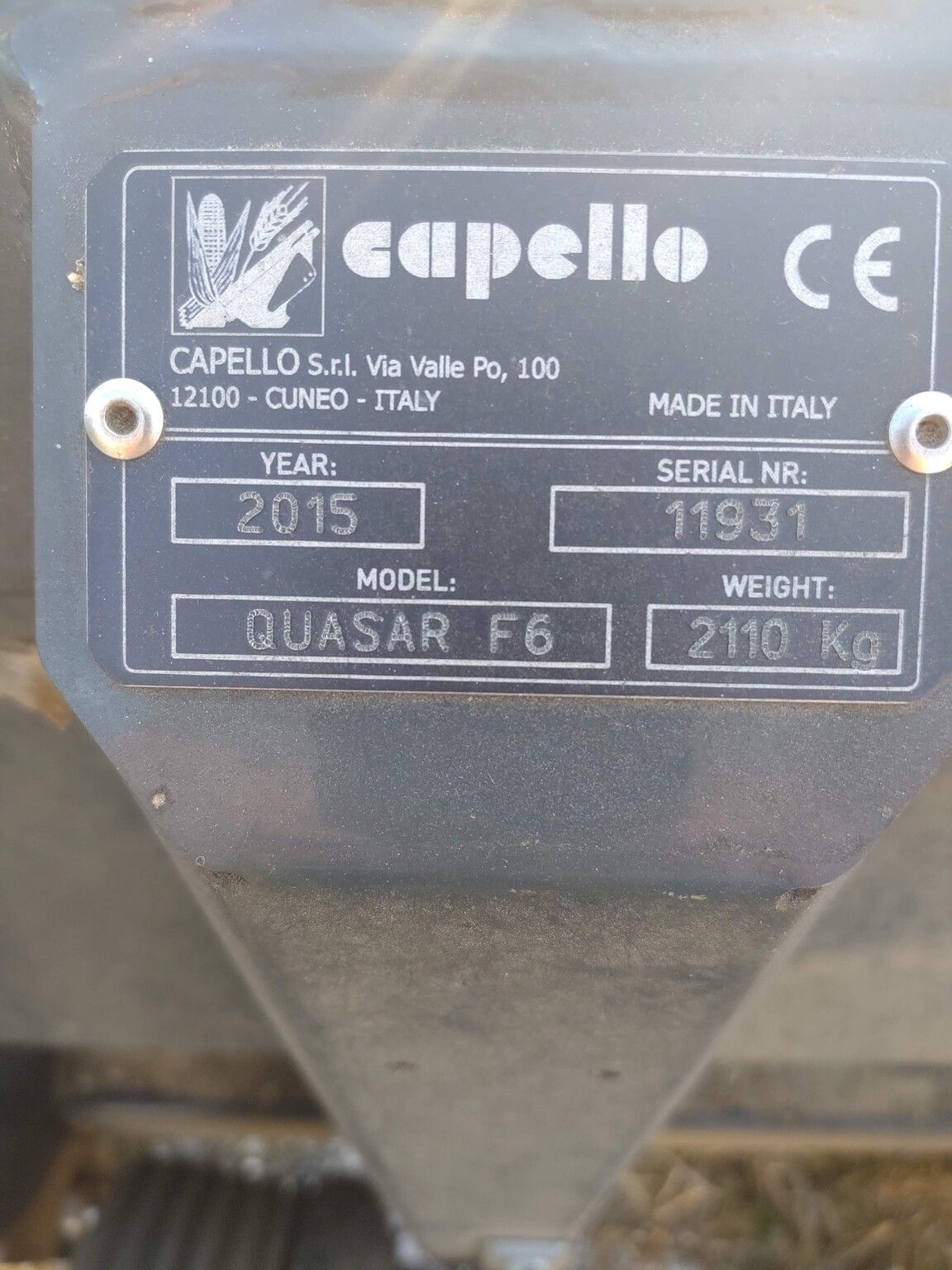 2015 Capello QUASAR F6