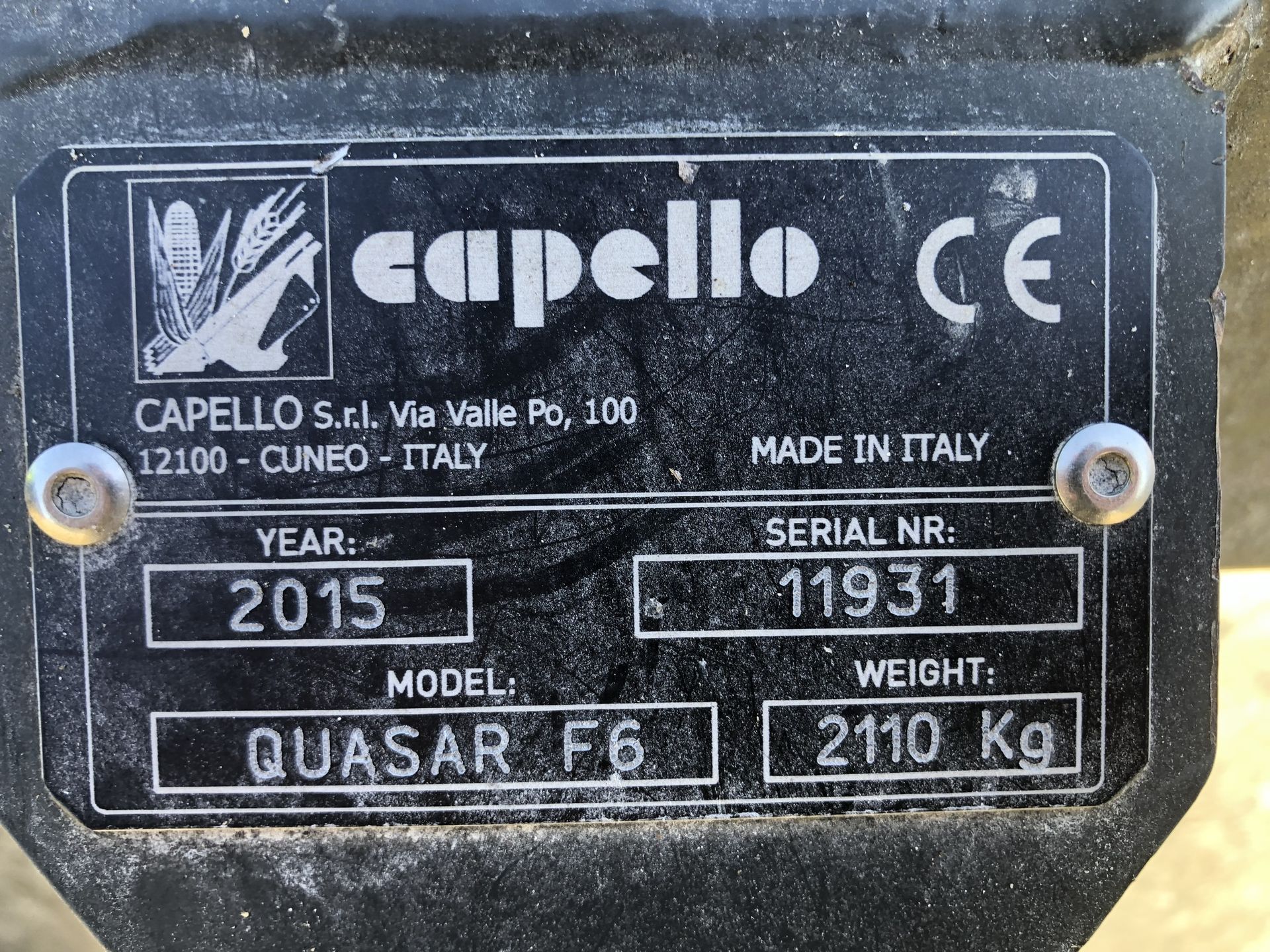 2015 Capello QUASAR F6