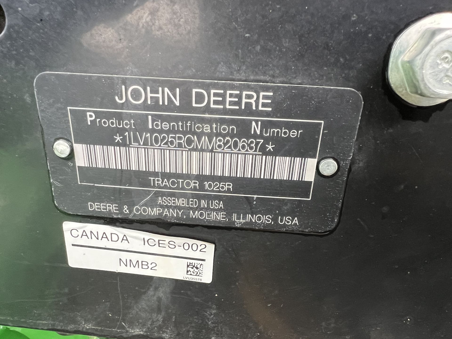 2021 John Deere 1025R