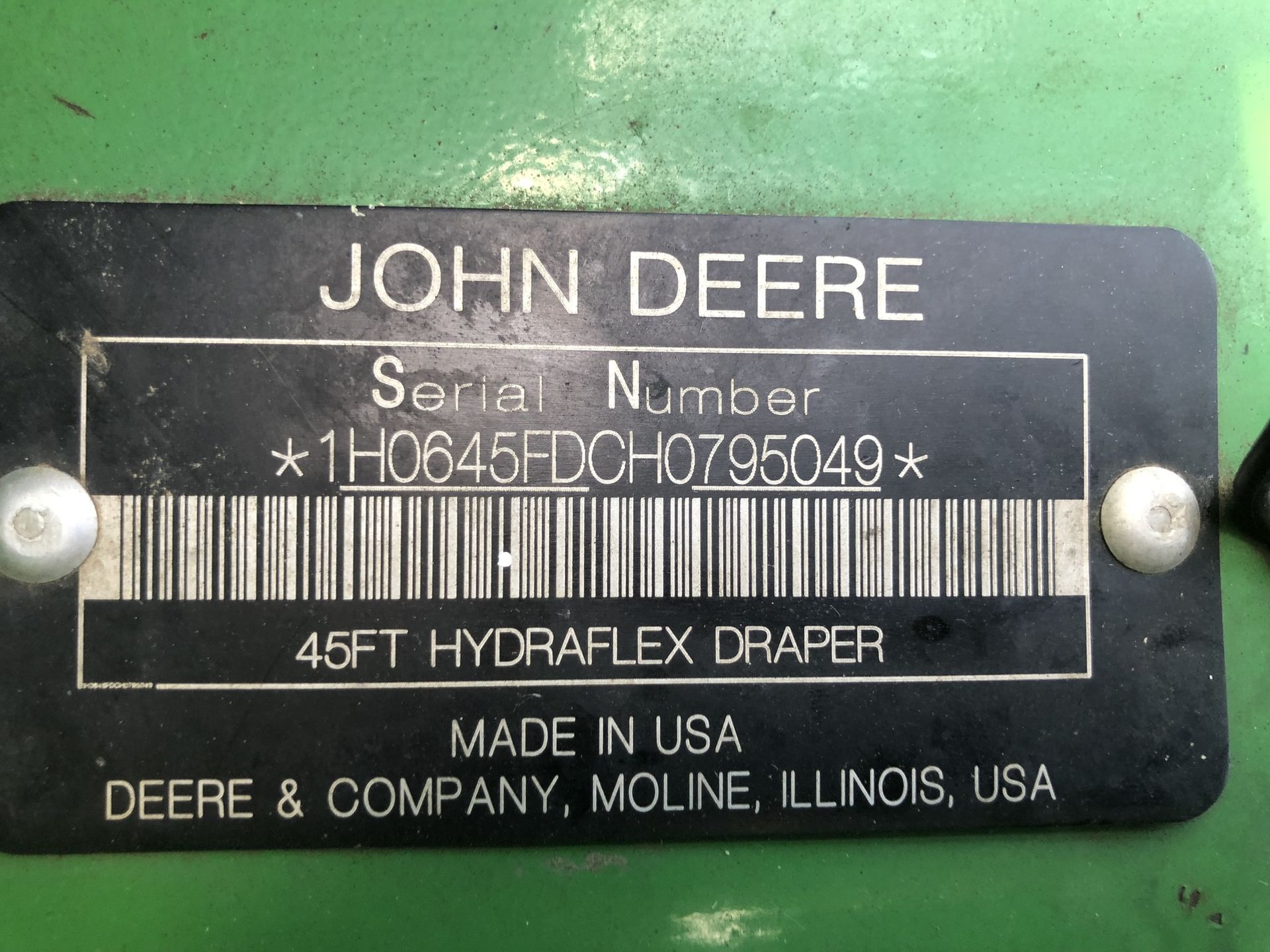2017 John Deere 645FD