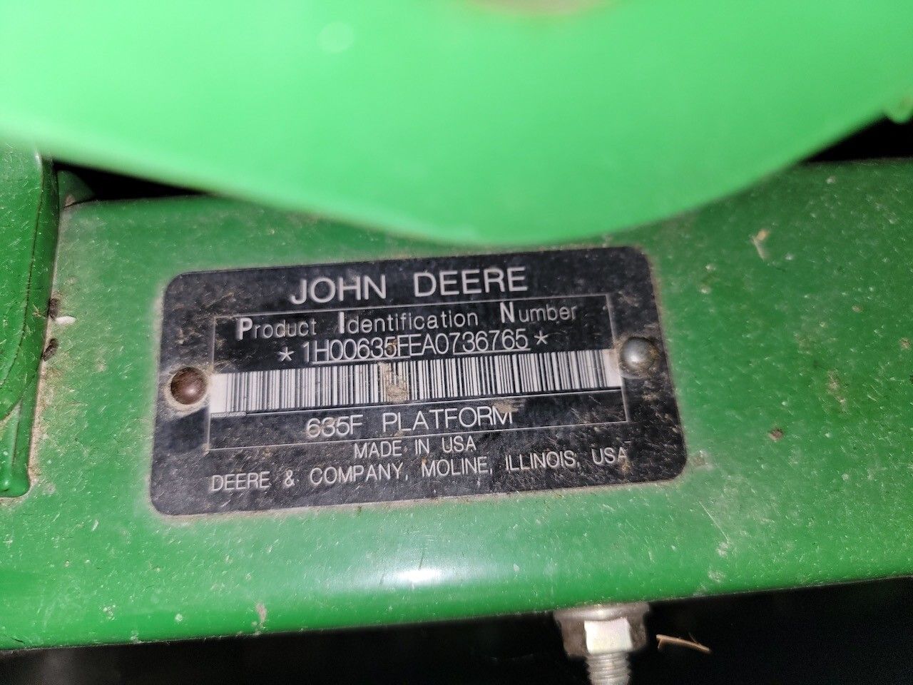 2010 John Deere 635F