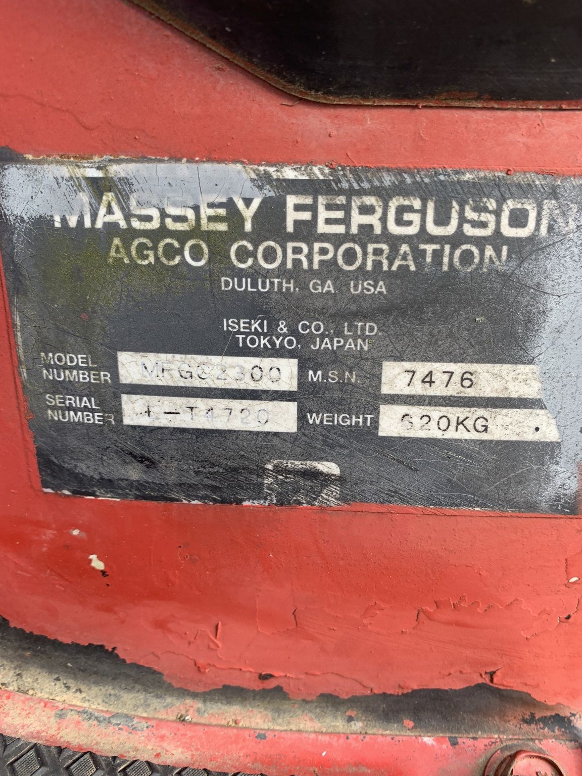 2002 Massey Ferguson GC2300
