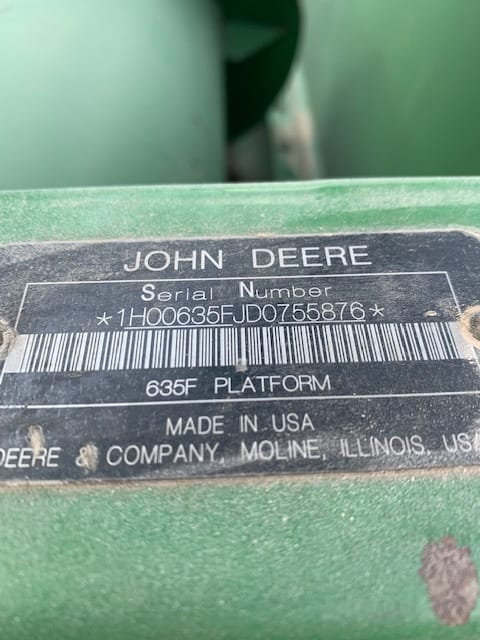 2013 John Deere 635F