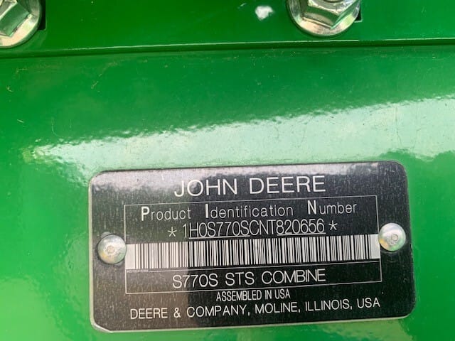 2022 John Deere S770