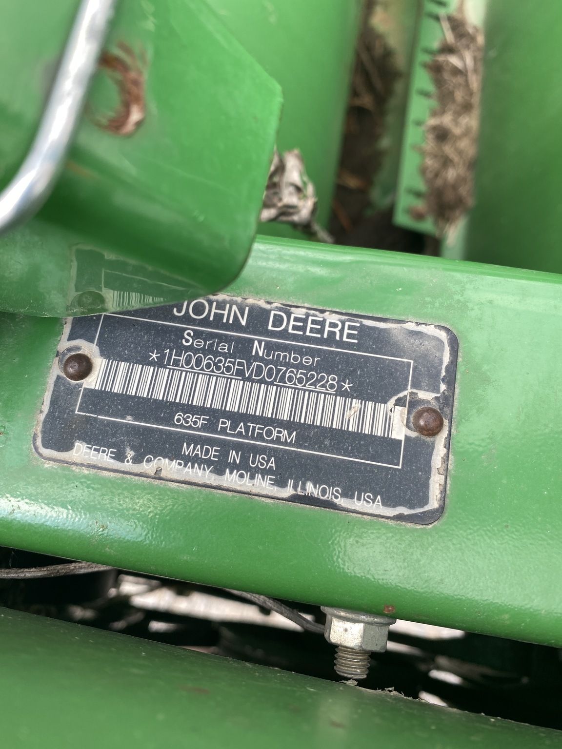 2014 John Deere 635F