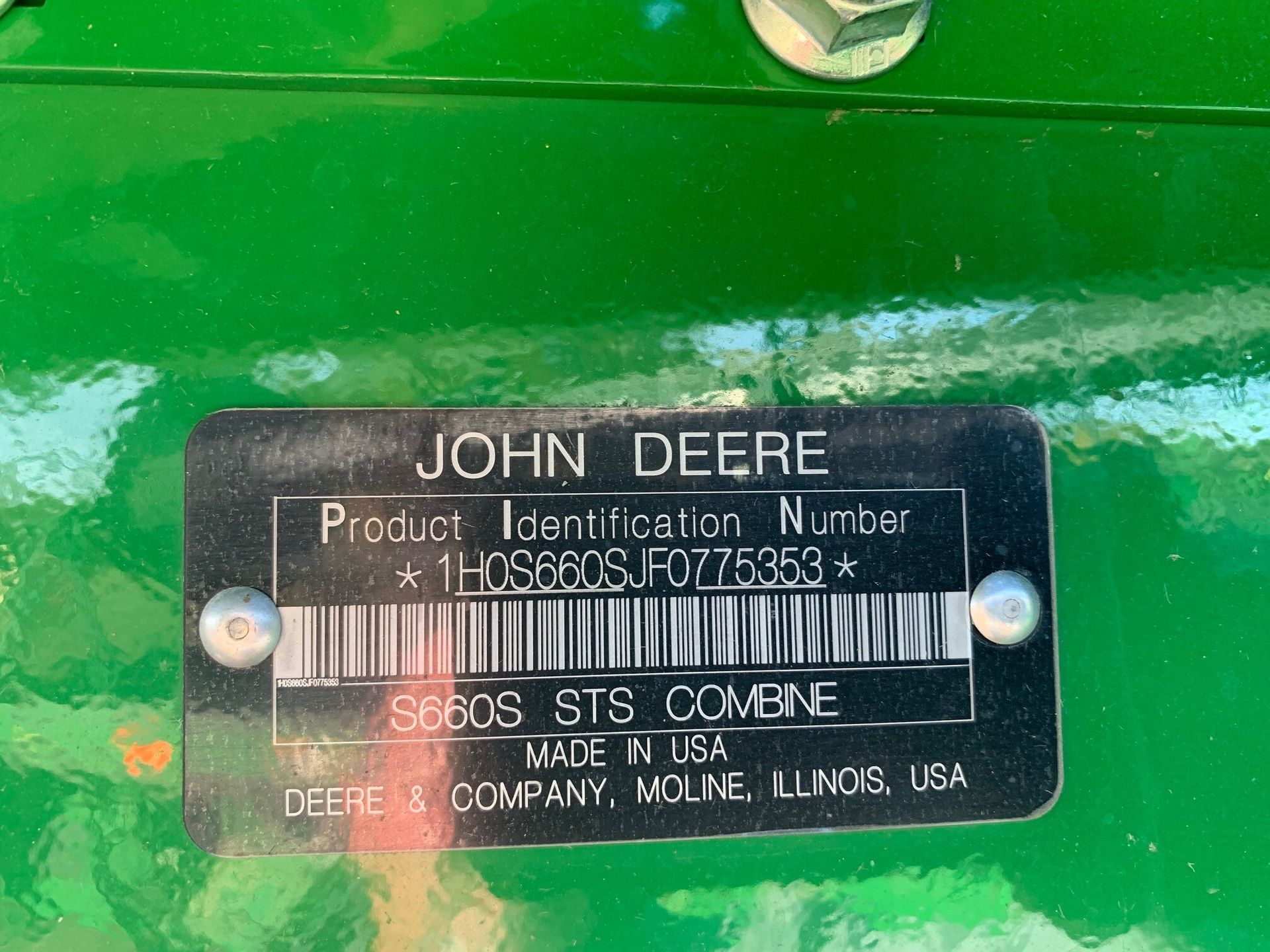 2015 John Deere S660