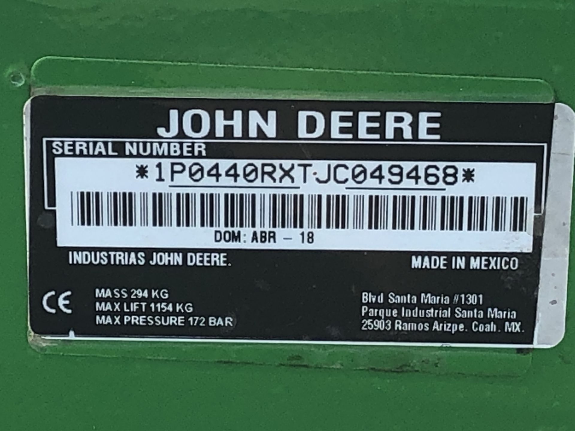 2018 John Deere 440r