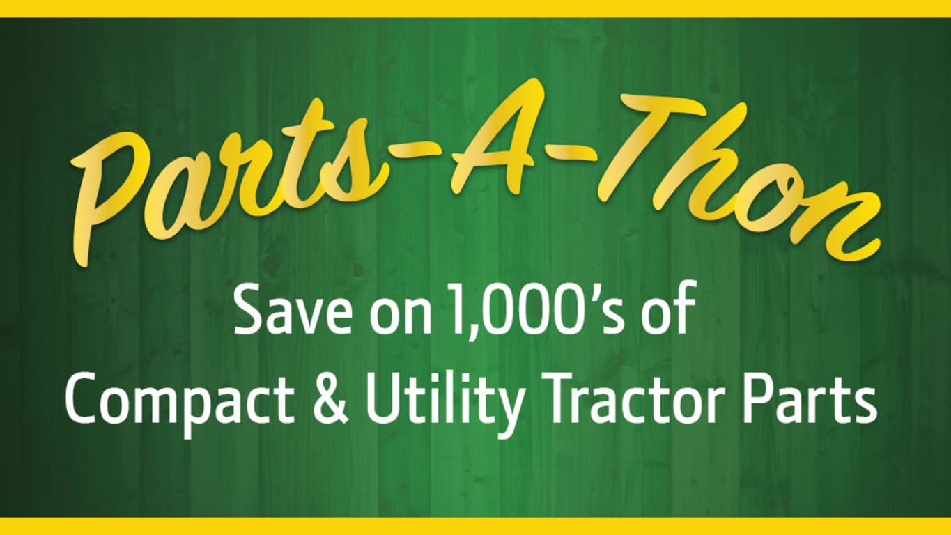 20% OFF<sup>1</sup> Compact & Utility Tractor Parts
