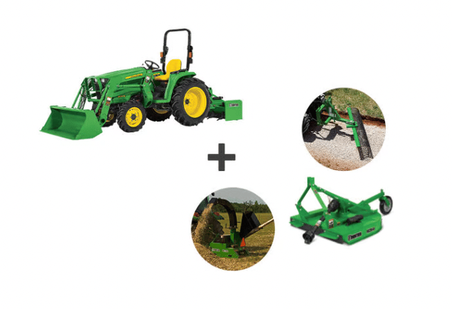 The Fire Prevention Package – 2032R with Loader, Scraper, Cutter, Rake & Chipper