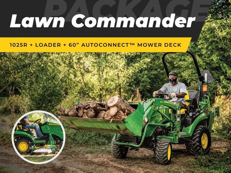 Lawn Commander Package with 1025R + Loader + 60-inch AutoConnect Mower Deck